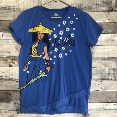 Disney Raya The Last Dragon Fearless Faux Wrap T-shirt Size 18/20