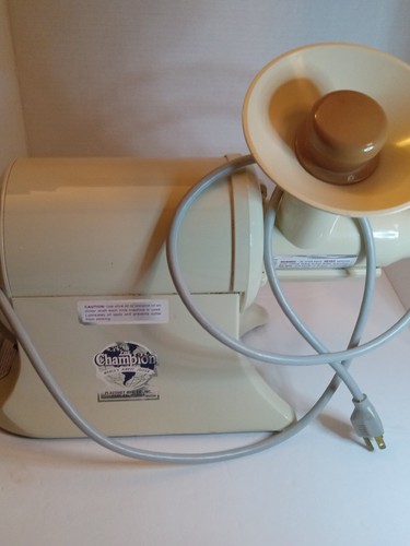 VTG Champion Juicer Model G5-NG-853S w/o attachments Almond,One Owner - Picture 3 of 3