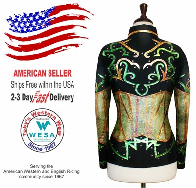 Veste Western Showmanship Toby's - Pour équitation, Rodéo, Style Cow-boy, Neuve En Emballage