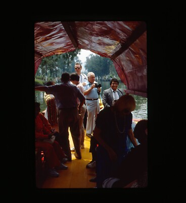 1987 Acapulco XOCHIMILCO Gardens Flower Decked Boats 35mm Slide Transparency 3