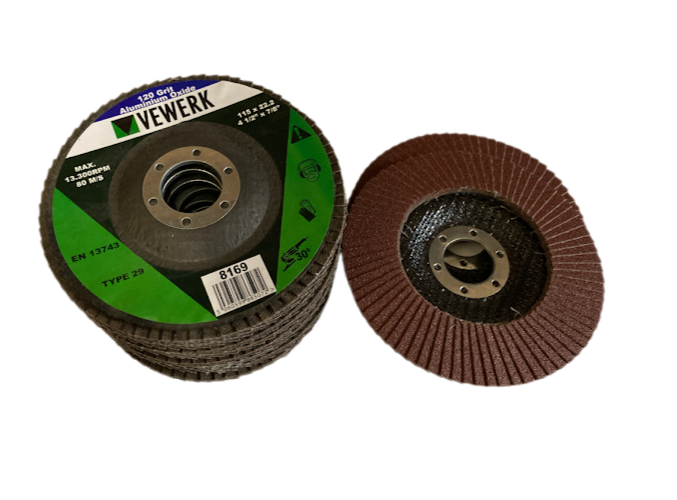 10x Flap Discs 115mm 4.5"" | Angle Grinder Sanding Rust Removal Metal Grinding