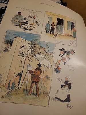 1899 Chacuterie in Picardie oder Longpre Zeichnungen Kunstwerk Frankreich Poster