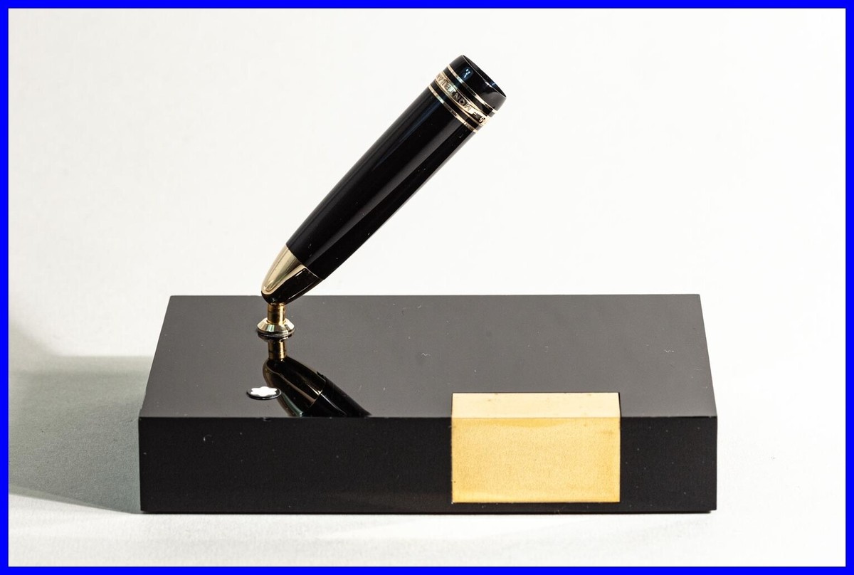 1980's MONTBLANC Pen Stand for 146 Fountain Pen / BLACK & GOLD