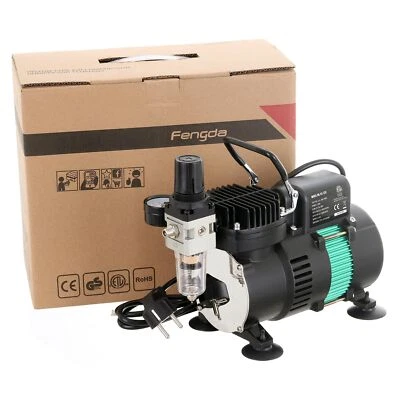 AS-320 Airbrush Compressor with 2X Air Fan - The Best Performance Tool for Airbrush