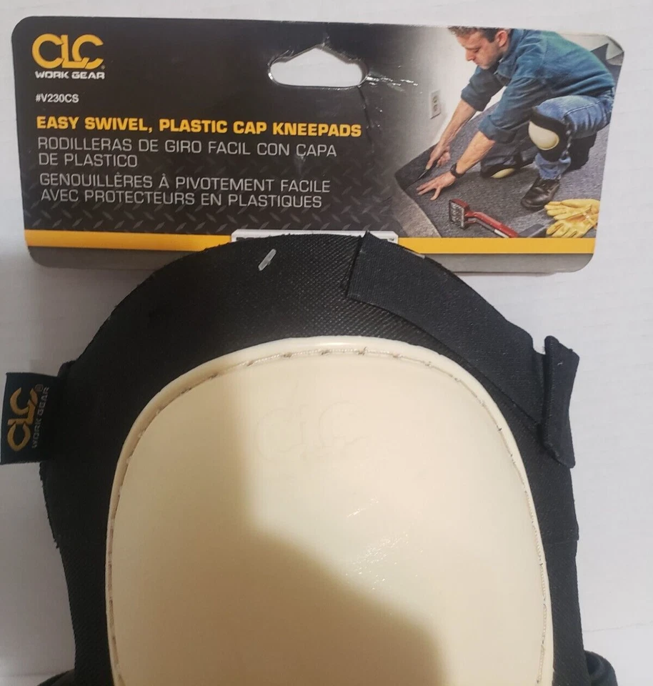 CLC Work Gear V230CS Hook And Loop Style Easy Swivel Plastic Cap Kneepads NEW - Image 3 of 4