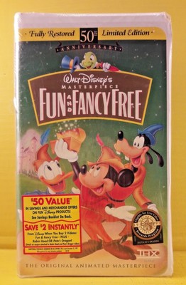 Walt Disney S Masterpiece Fun And Fancy Free Vhs 50th Anniversary Brand New 786936027556 Ebay