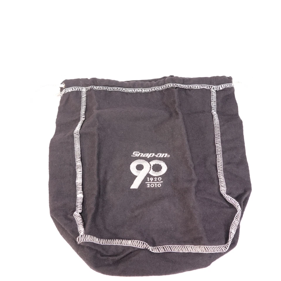 Snap On 90th Anniversary Black Drawstring Bag Cloth Approx 9 X 10 inches - Image 4 of 4