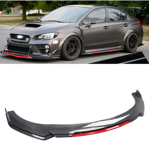 For Subaru Impreza WRX STI Carbon Front Bumper Lip Spoiler Splitter