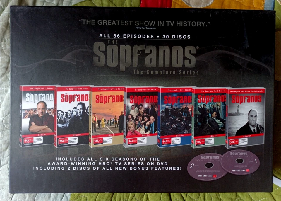 THE SOPRANOS THE COMPLETE SERIES – DVD, 30 DISC BOX SET : REGION-4: FREE POSTAGE - Image 2 of 2
