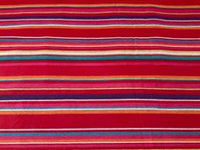Colorful Striped Rectangle Tablecloth Cotton Multicolor Made in India 73 x57