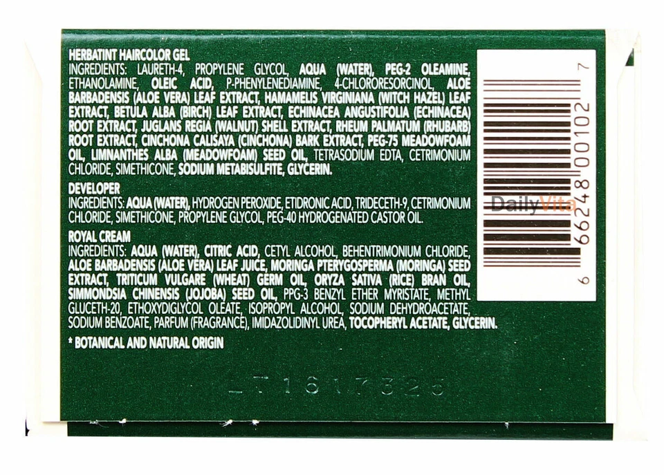 Herbatint перманентный травяной гель для окрашивания волос 3N темный каштан 4,56 унц - Изображение 3 из 3