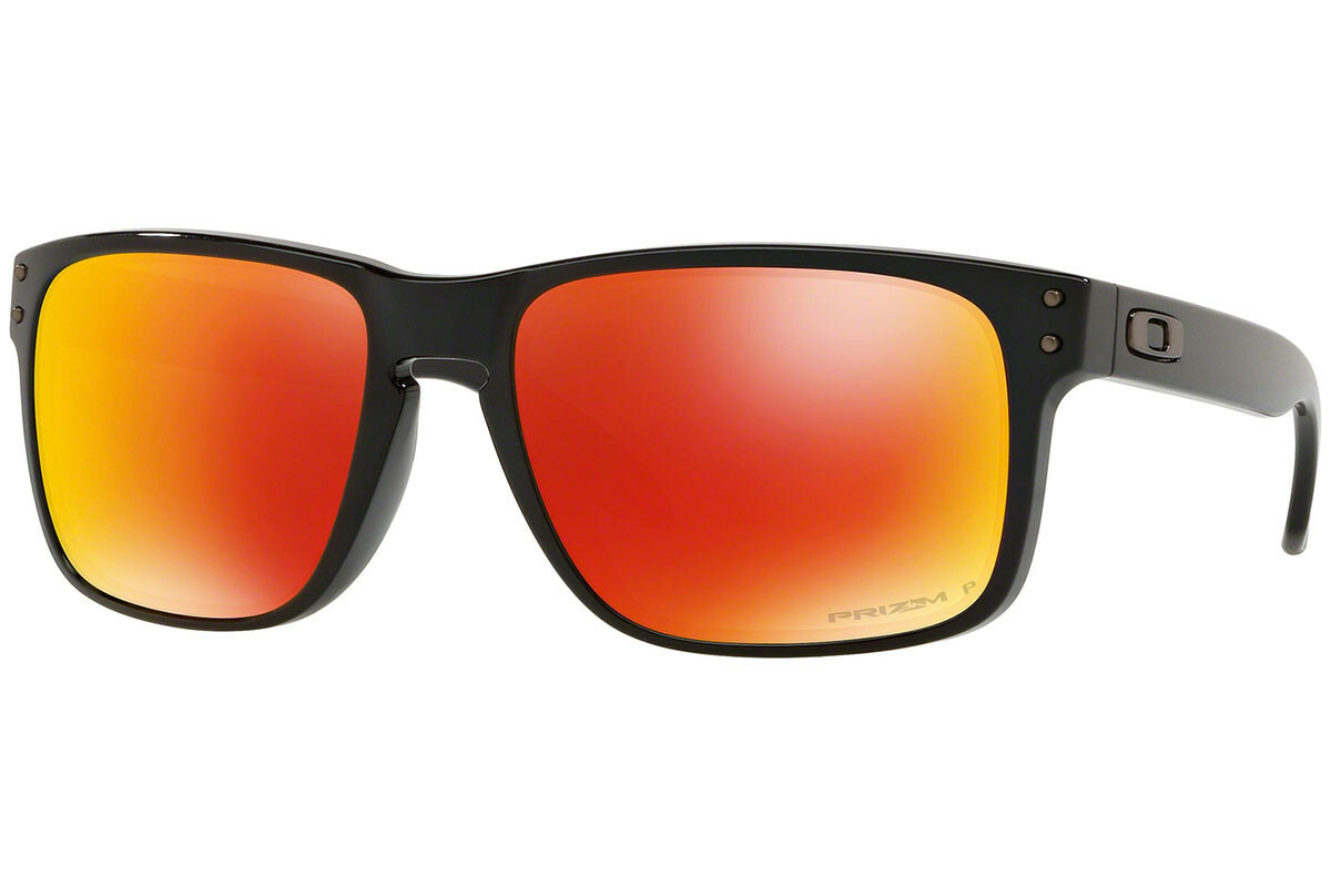 Gafas De Sol Oakley Holbrook Negro Pulido Con Prizm Ruby Polarizadas OO9102-F1