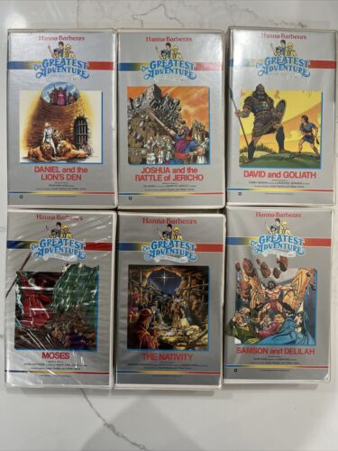 Lot Of (6) Hanna Barbera The Greatest Adventure (VHS 1987) Stories From Bible