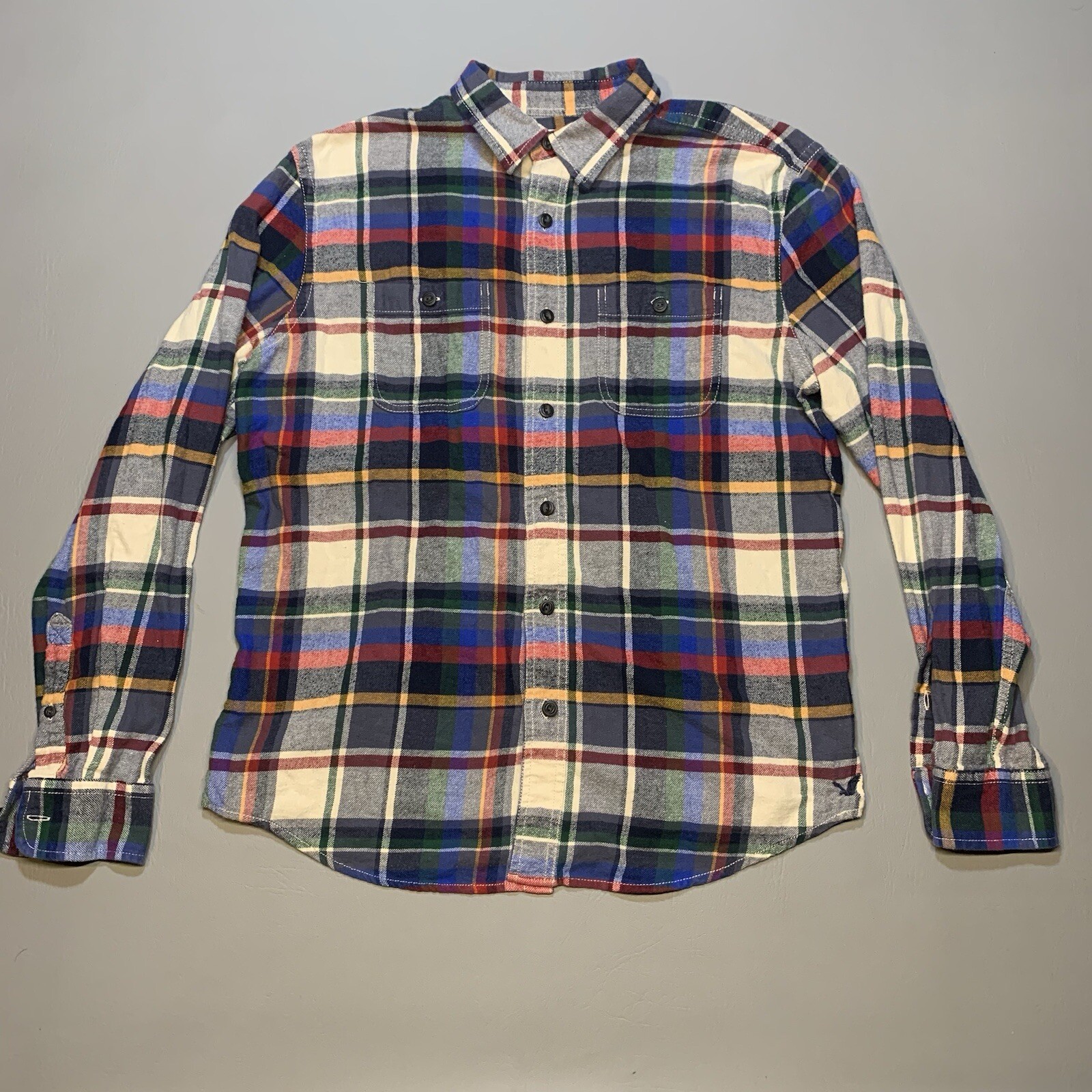 Heritage American Eagle Large Button Front Flanne… - image 1