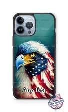 Bald Eagle American Flag Patriot Personalized Phone Case for iPhone Samsung etc
