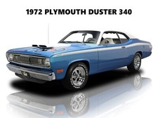 1972 Plymouth Duster 340 Metal Sign 12x16 Ships Free