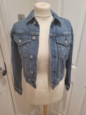 Everlane The Shrunken Denim Jacket Xs Blue Denim Pockets