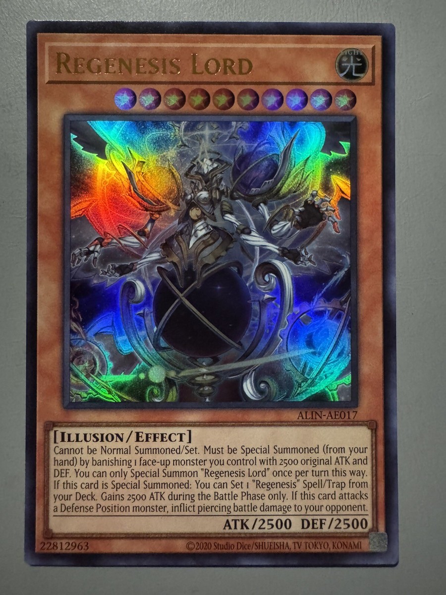 YUGIOH REGENESIS LORD (EFFECT) ASIA ENGLISH EDITION ALIN-AE017 ULTRA RARE |  eBay