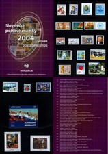 SLOVAQUIE MNH 2004 Année complète Nuef 22 timbres +1 Carnet with 6 stamps