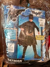 Batman Costume Child Large 12-14 The Dark Knight Trilogy Belt Cape Suit NO MASK
