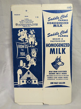 Cartón de leche de vaca lechera restaurante Saddle Club Farms de colección Córdoba Illinois