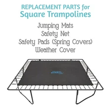 Square Trampoline Replacement Parts: Jumping Mat, Safety Net - Pad, Spring Cover