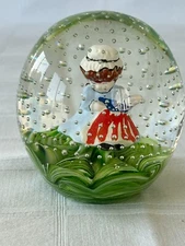 Vintage Joe St. Clair Paperweight Betsy Ross Flag