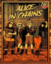 Alice In Chains - Gothic Theater - Denver Colorado - Metal Sign 11 x 14