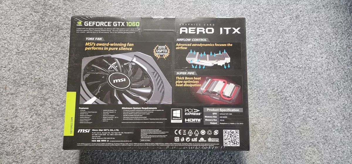 NEW! MSI GeForce GTX 1060 AERO ITX 6G OC- Free Shipping! | eBay