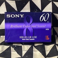 SONY 8mm HG High Grade 60 Minute Video 8 Cassette Tape New SEALED P6-60HG