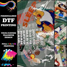 Personalised DTF Transfer Print Your Design All Size A3 A4 A6 Full Colour Heat