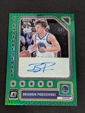 2023-24 Donruss Optic Brandin Podziemski Signature Series Green Auto #SS-POD RC