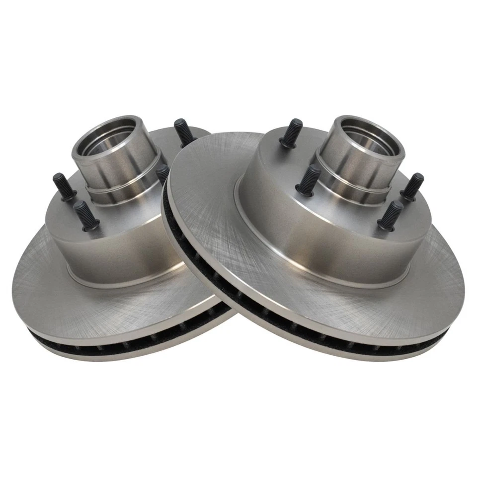 TRQ Front Brake Rotor Driver & Passenger Side Kit Pair Set of 2 for Chevy Foto 2 de 4