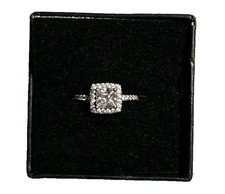 925 Sterling Silver Cushion Square CZ Diamond Engagement Wedding Ring SZ 5
