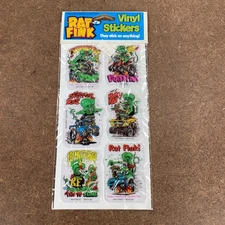 Rat Fink  Roth ’90 Vinyl Sticker Sheet Sealed 1990 Ed Roth Hot Rod Kustom New