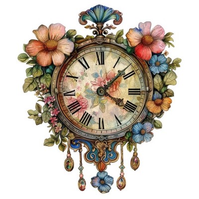Wooden Puzzles for Adults, Flower Clock Jigsaw 500Pcs, Wall