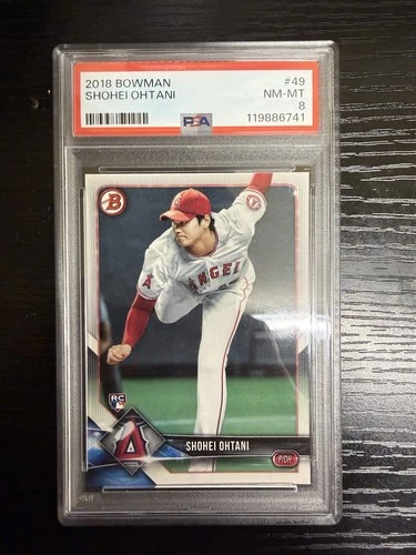 2018 Bowman Shohei Ohtani #49 Rookie PSA 8 Los Angeles Angels Baseball Card