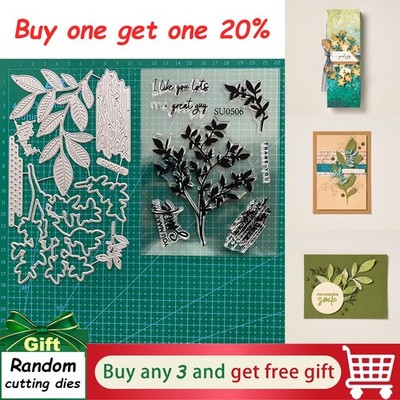 Nature s Symphony Cutting Dies&Stamps Sets,Scrapbooking Embossing Paper Stencils