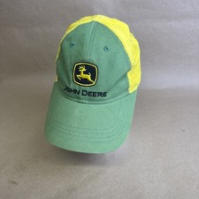 John Deere Tractor Cap Hat Youth Kids Adjustable Snapback Trucker Meshback