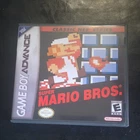 Nintendo Super Mario Bros. Classic NES Series GBA NTSC-U/C Manual Included