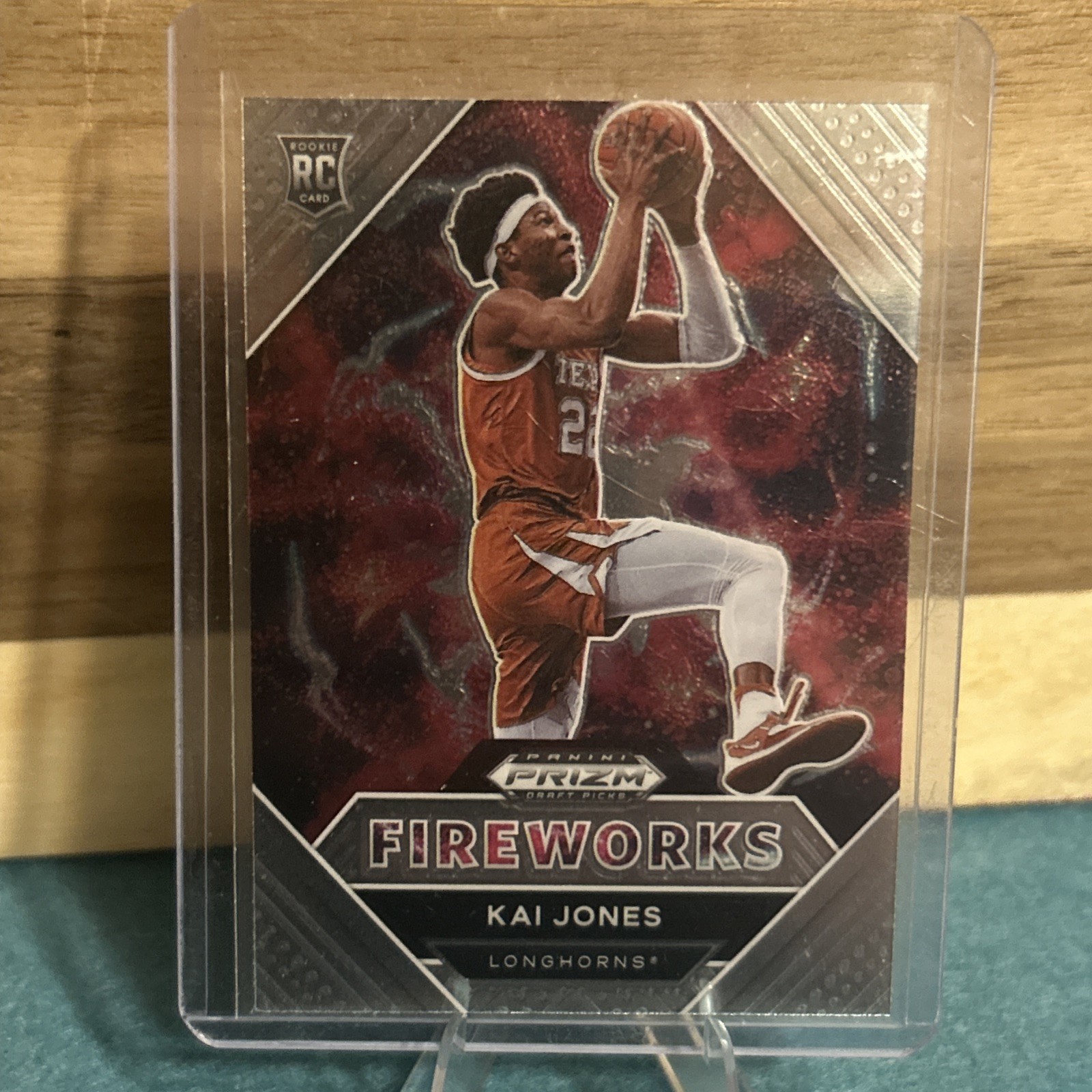 KAI JONES 2021 PANINI PRIZM  DRAFT PICKS  #12 FIREWORKS  TEXAS🔥🫡