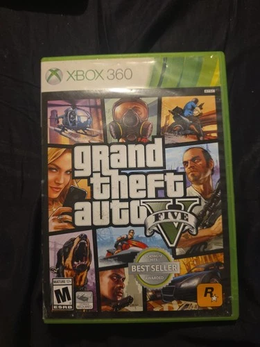 GTA GRAND THEFT AUTO V XBOX 360 GAME  With MAP No Manual