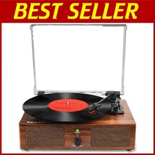 Turntable with Built-in Speakers and USB, Vintage Style