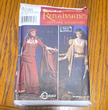 Simplicity Renaissance Costume Collection Uncut Costume Pattern 9246 12-18