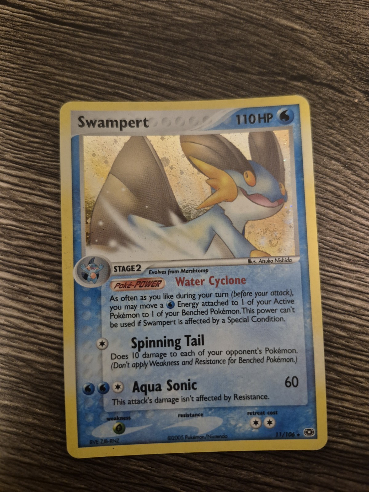 Pokemon Company Swampert 11/106 Emerald Holo Rare 110 HP Stage 2 English TCG