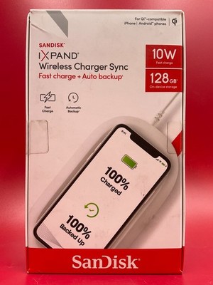 Sandisk iXpand 128GB Wireless Charger Sync + Auto Backup SDIZ90N