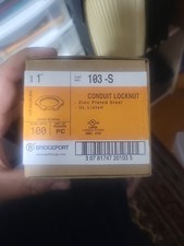 BOX OF 100 NIB BRIDGEPORT 103 1" ZINC PLATED STEEL CONDUIT LOCKNUT Qty
