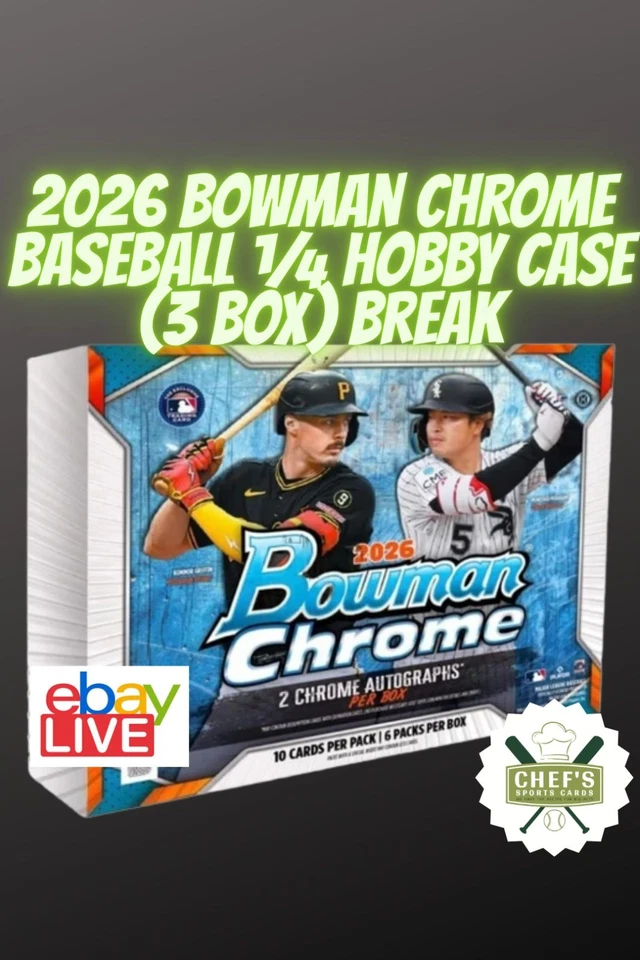 2026 BOWMAN CHROME BASEBALL 1/4 HOBBY CASE (3 BOX) BREAK #1