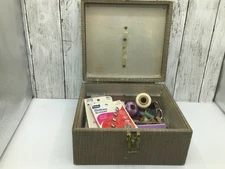 Vintage Sewing Box With Notions, Vintage Sewing Caddy