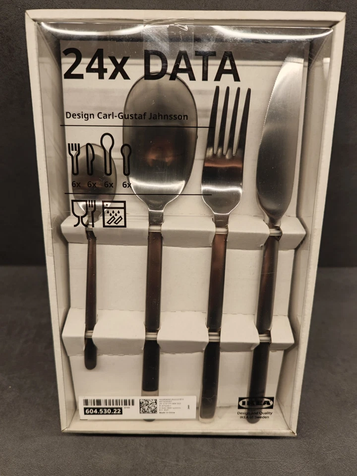 ikea data besteck Gabel Messer Löffel 24 Teilig BESTECKSET Für 6 Personen Haus - Bild 1 von 1